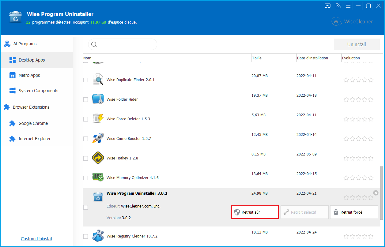 Wise Program Uninstaller